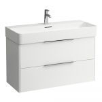 Spintelė praustuvui Laufen BASE 930x391x515 mm, su dviem stalčiais, praustuvui 810287, spalva- balta matinė 